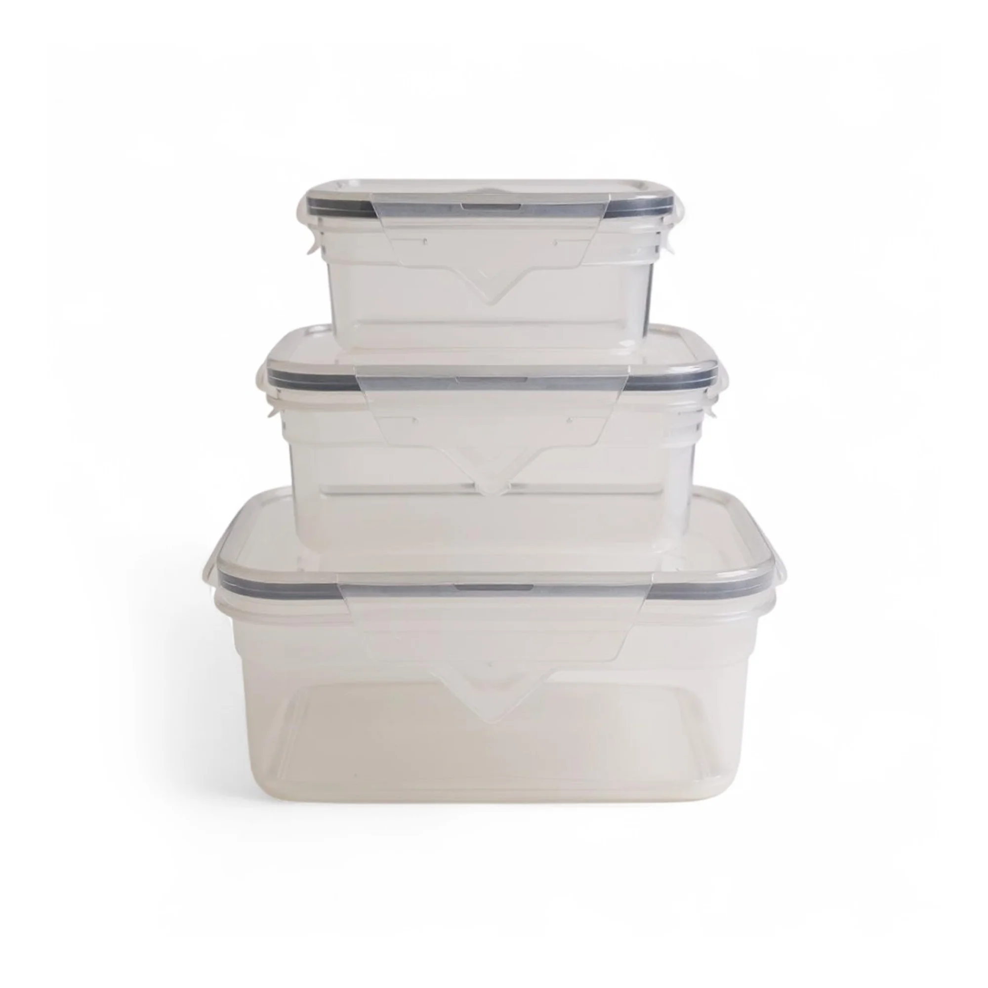 CH 3 Piece Aroma Air Tight Rectangular Container Set Clear