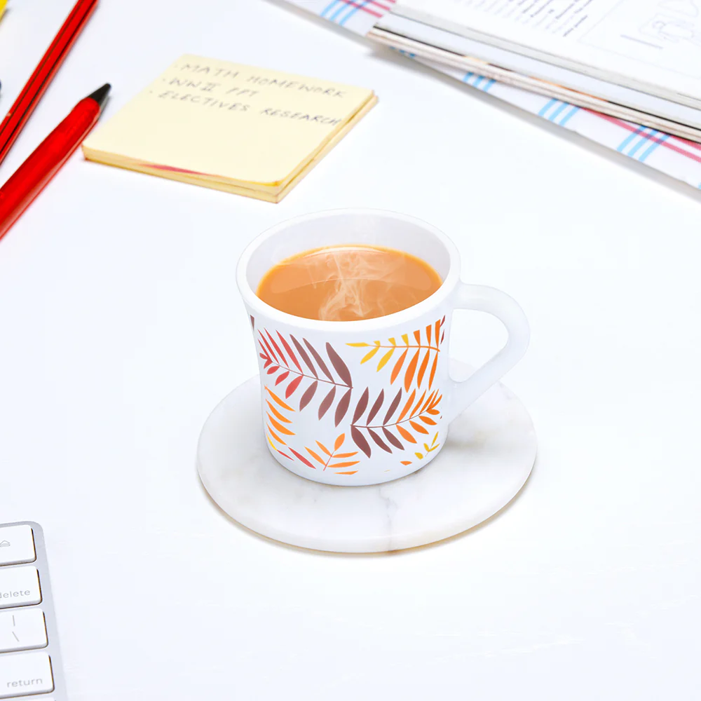 Larah by Borosil Crysta Costa Mug Set, 100ml x 6