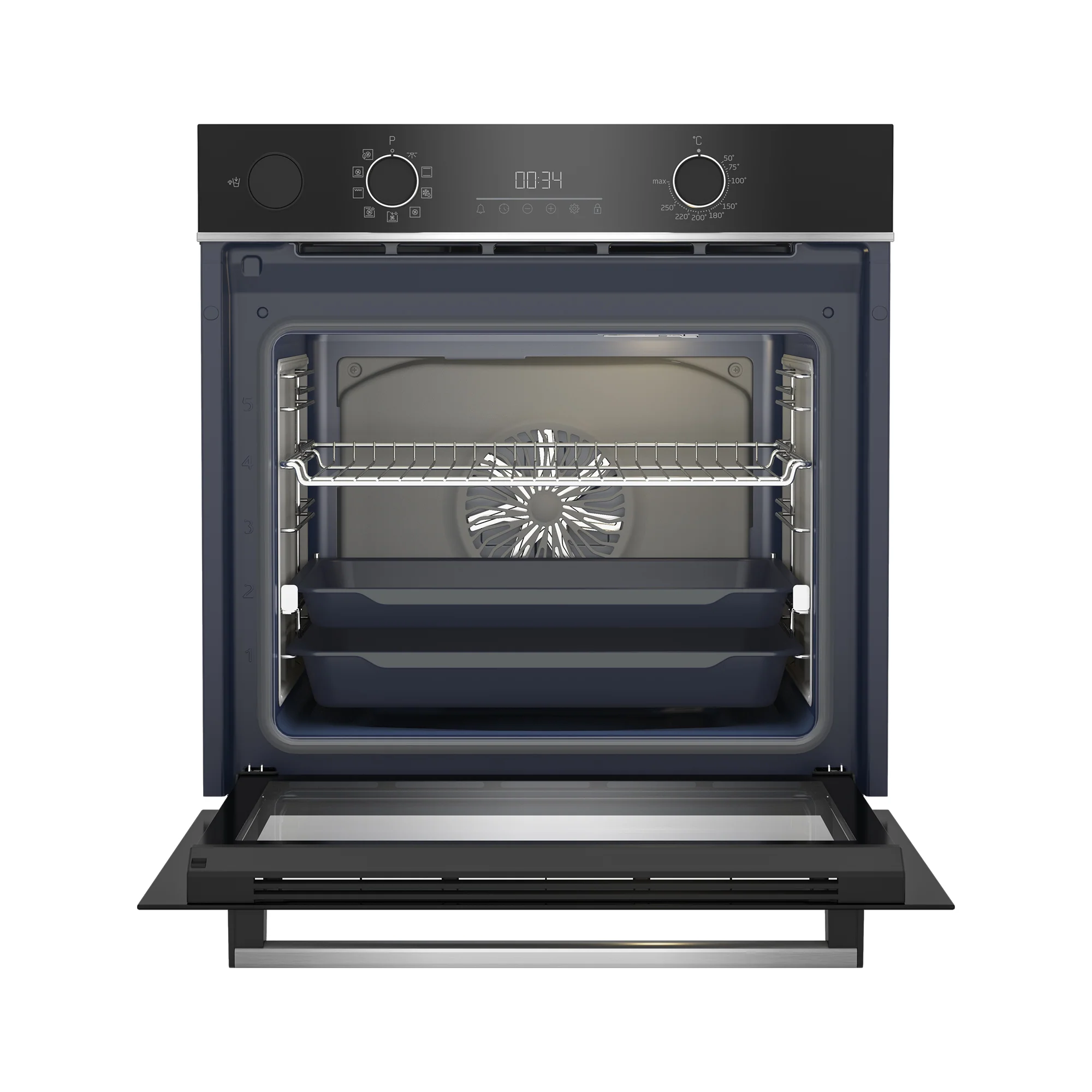 Beko 60cm Steam Assisted Oven Black