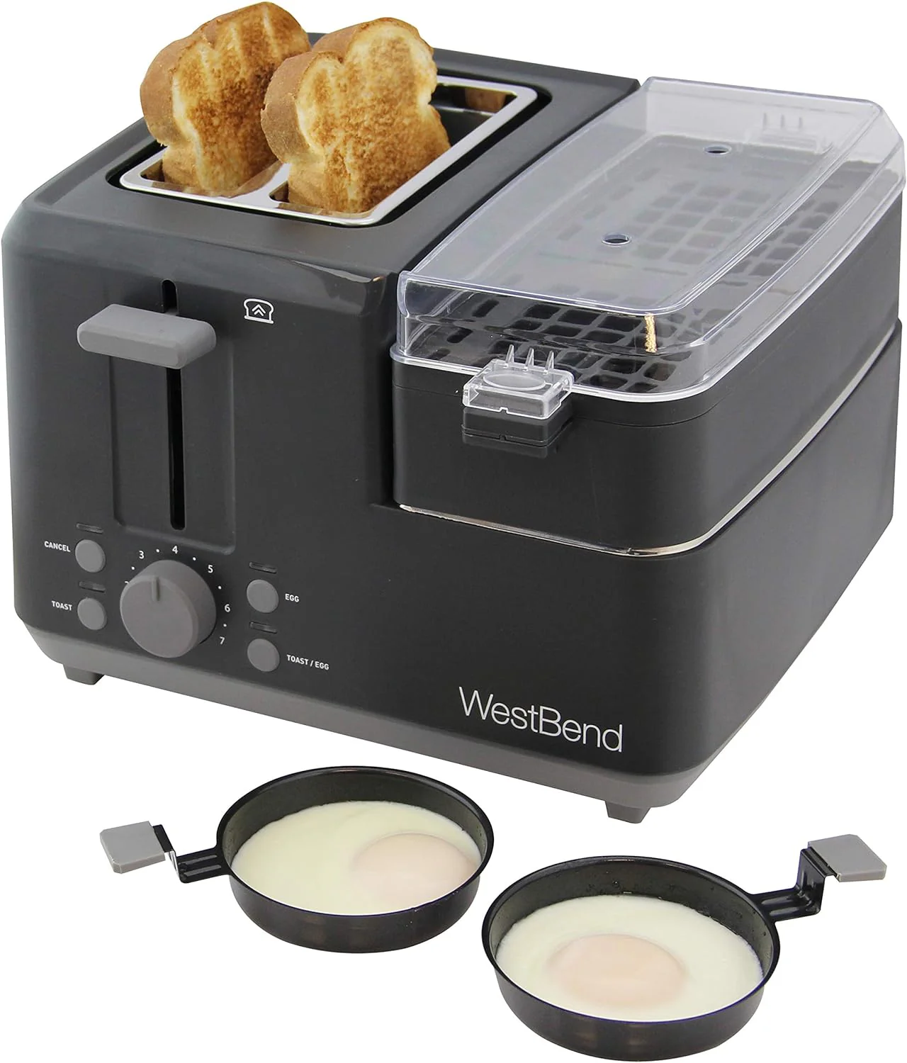 Breakfast Station, 2-Slice Toaster with Warming Tray & Egg Cooker
