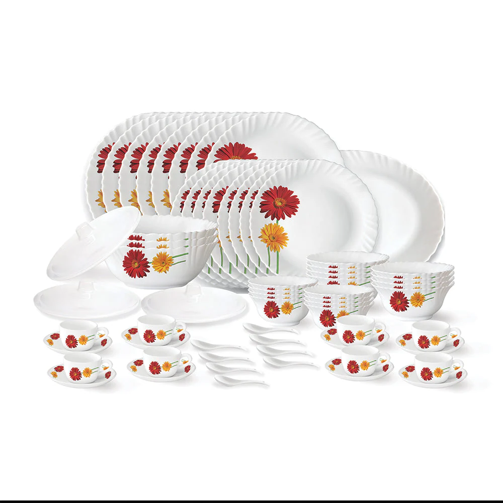 Larah by Borosil Zinnia Dinner Set, 66 pc