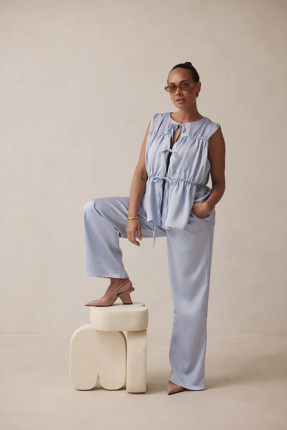 SAMPLE-Juliette Pants - Blue