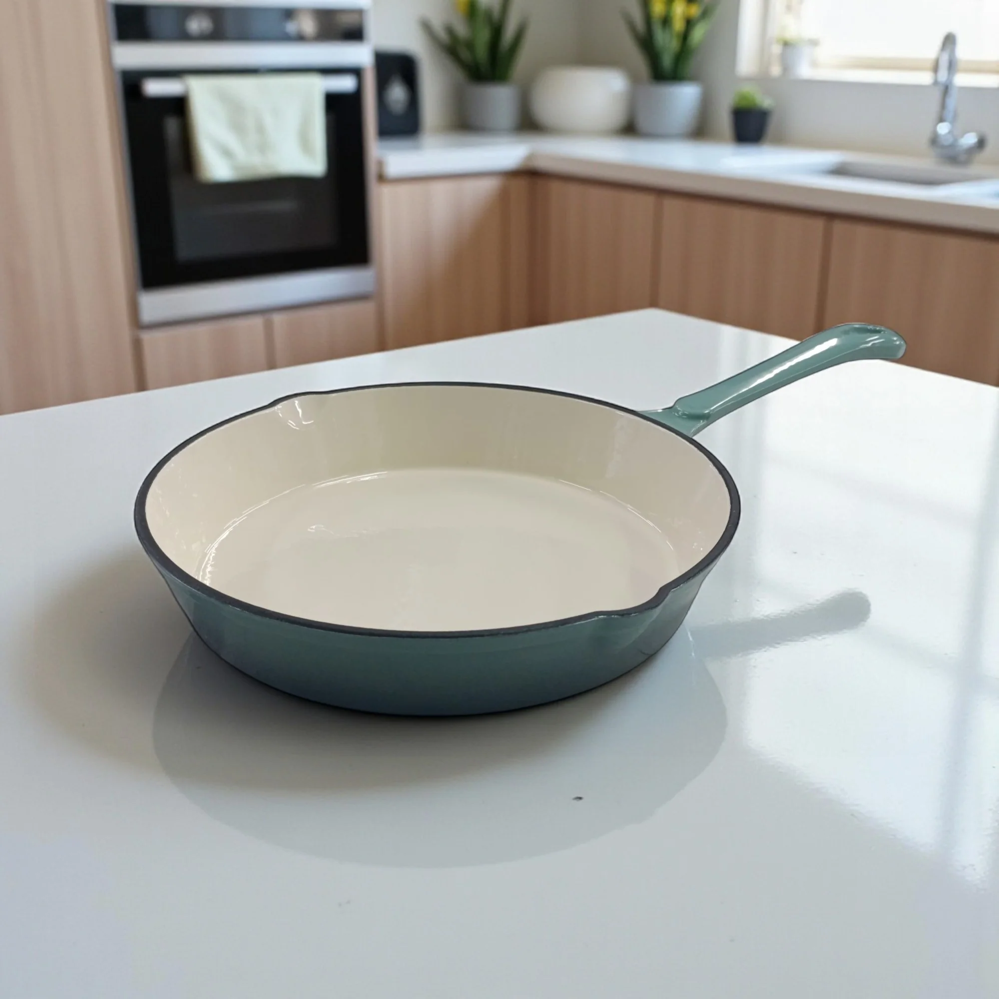 CH 25cm Cast Iron Frying Pan Sea Salt