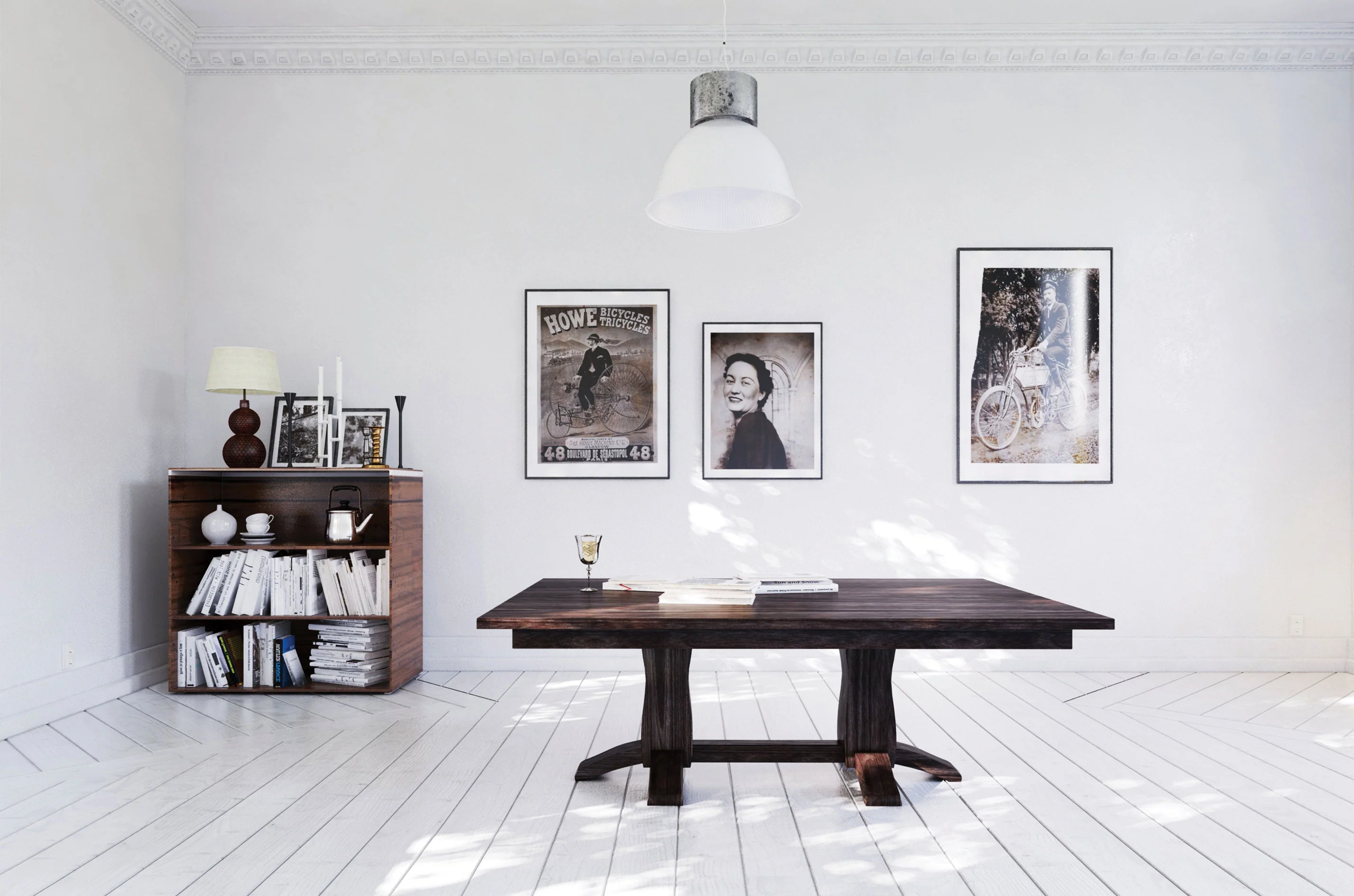 Amish Beveled Shaker Double Pedestal Table