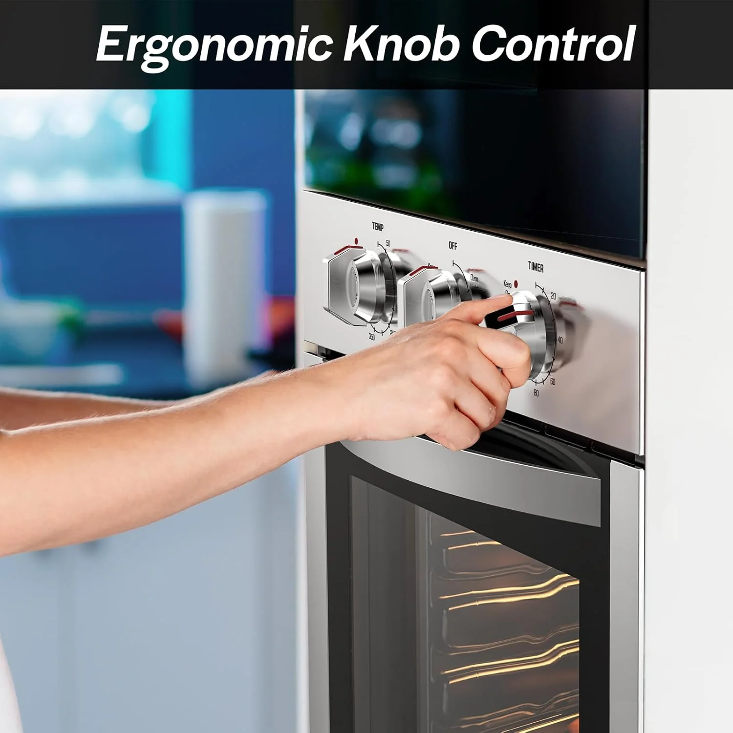 24-Inch Electric Wall Oven, 2.5 Cu. Ft. Stainless Steel, Mechanical Knobs