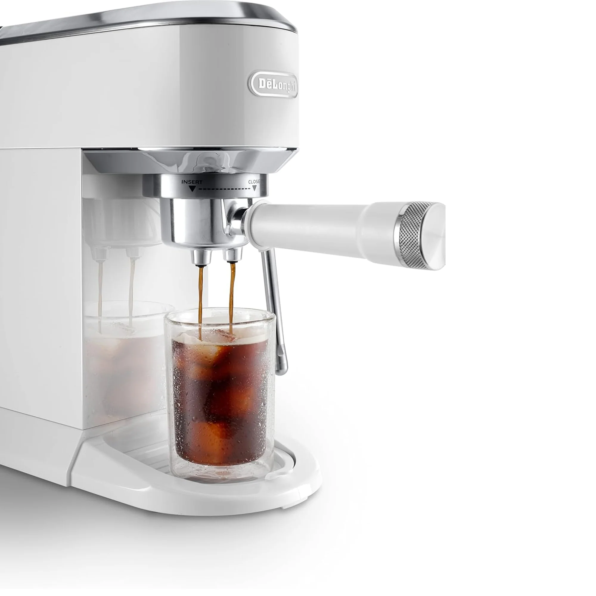 Delonghi Dedica Duo Coffee Machine with Pump, Espresso & Cold Brew Silver