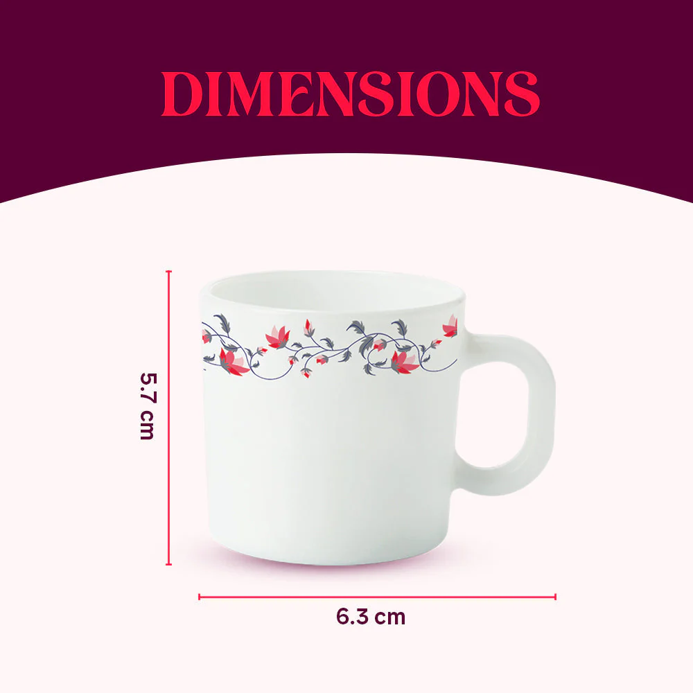 Larah by Borosil Pentas Mug Set, 240ml x 2