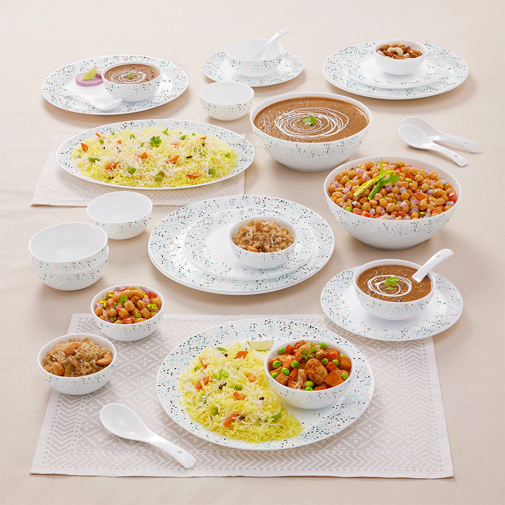 Larah by Borosil Riva Dinner Set, 10 pc