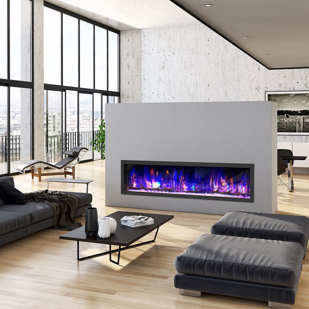 Dynasty 74-in Cascade Linear Electric Fireplace