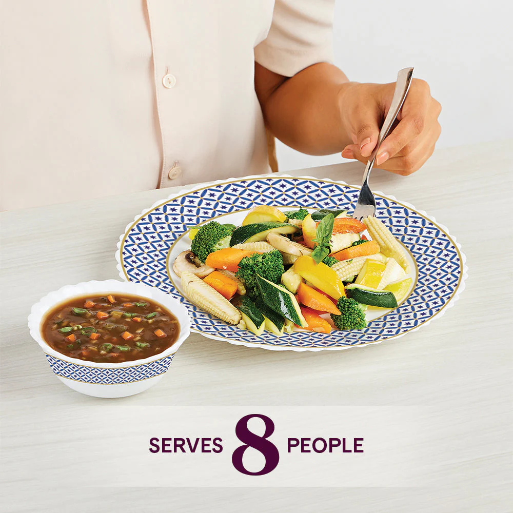 Larah by Borosil Juliet Dinner Set, 6 pc