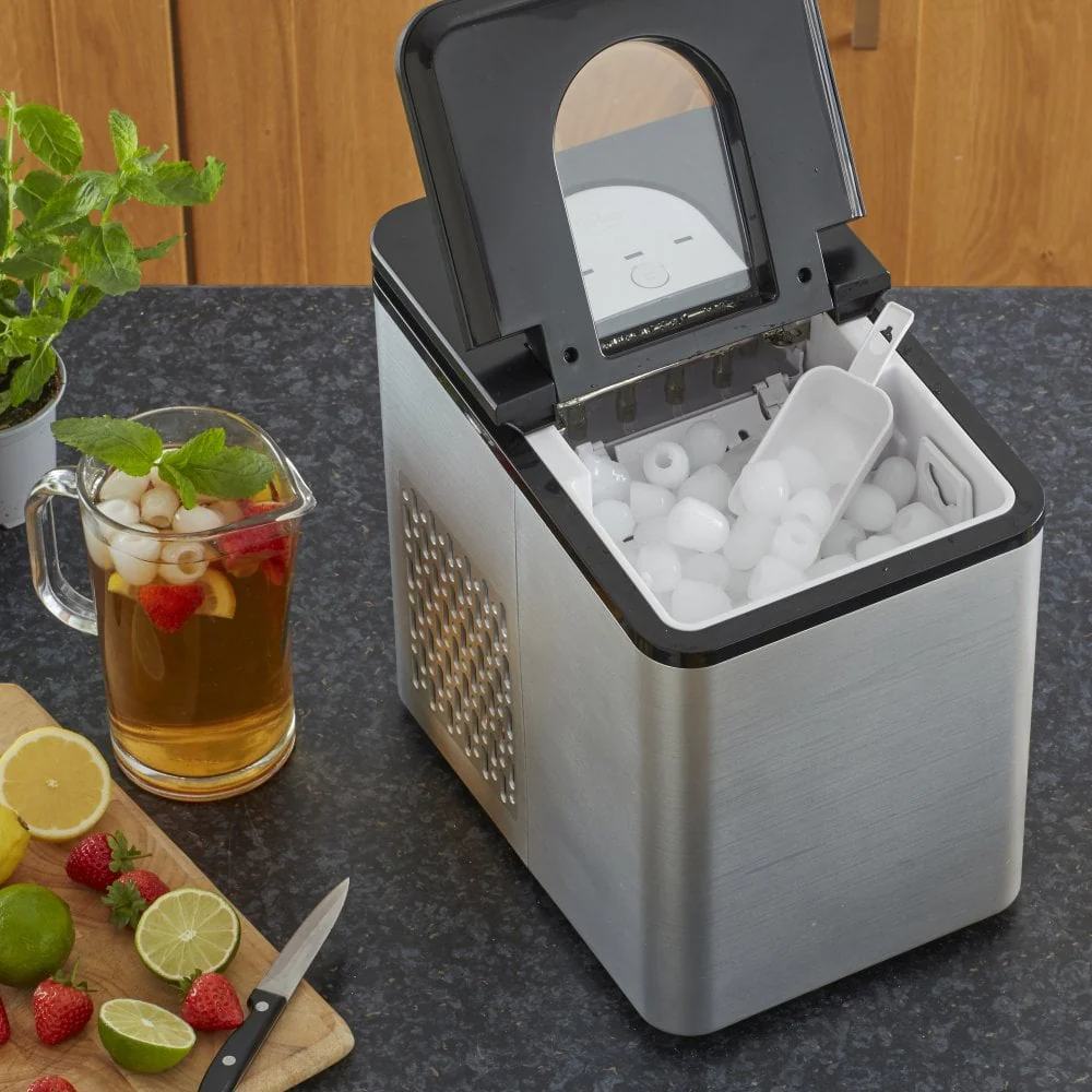 Neo Chrome 1.7L Electric Ice Cube Maker Machine