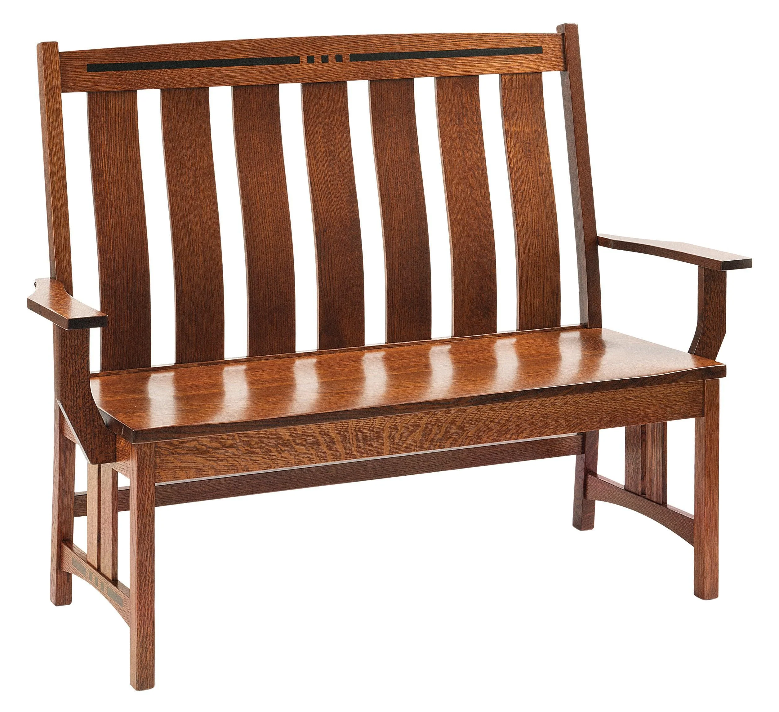 Amish Colebrook Long Bench with Arm
