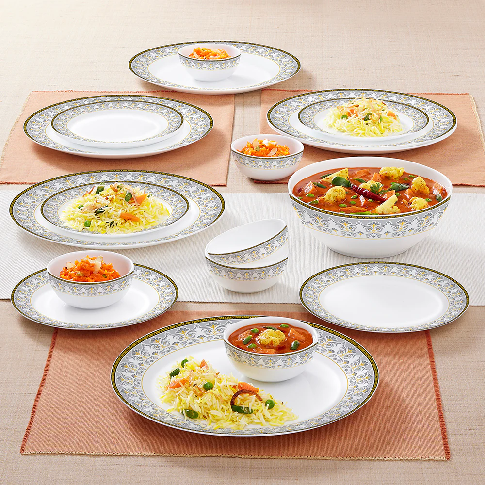Larah by Borosil Vatika Dinner Set, 19 pc