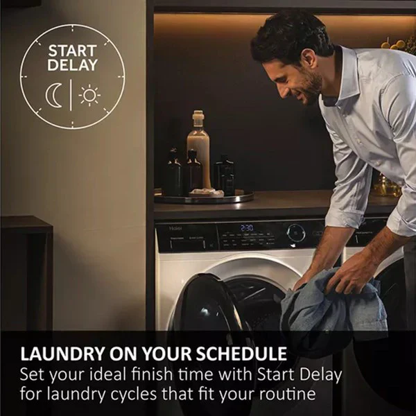 Haier 10KG/6KG 1400RPM Freestanding Washer Dryer - Graphite | HWD10BD14979SNUK