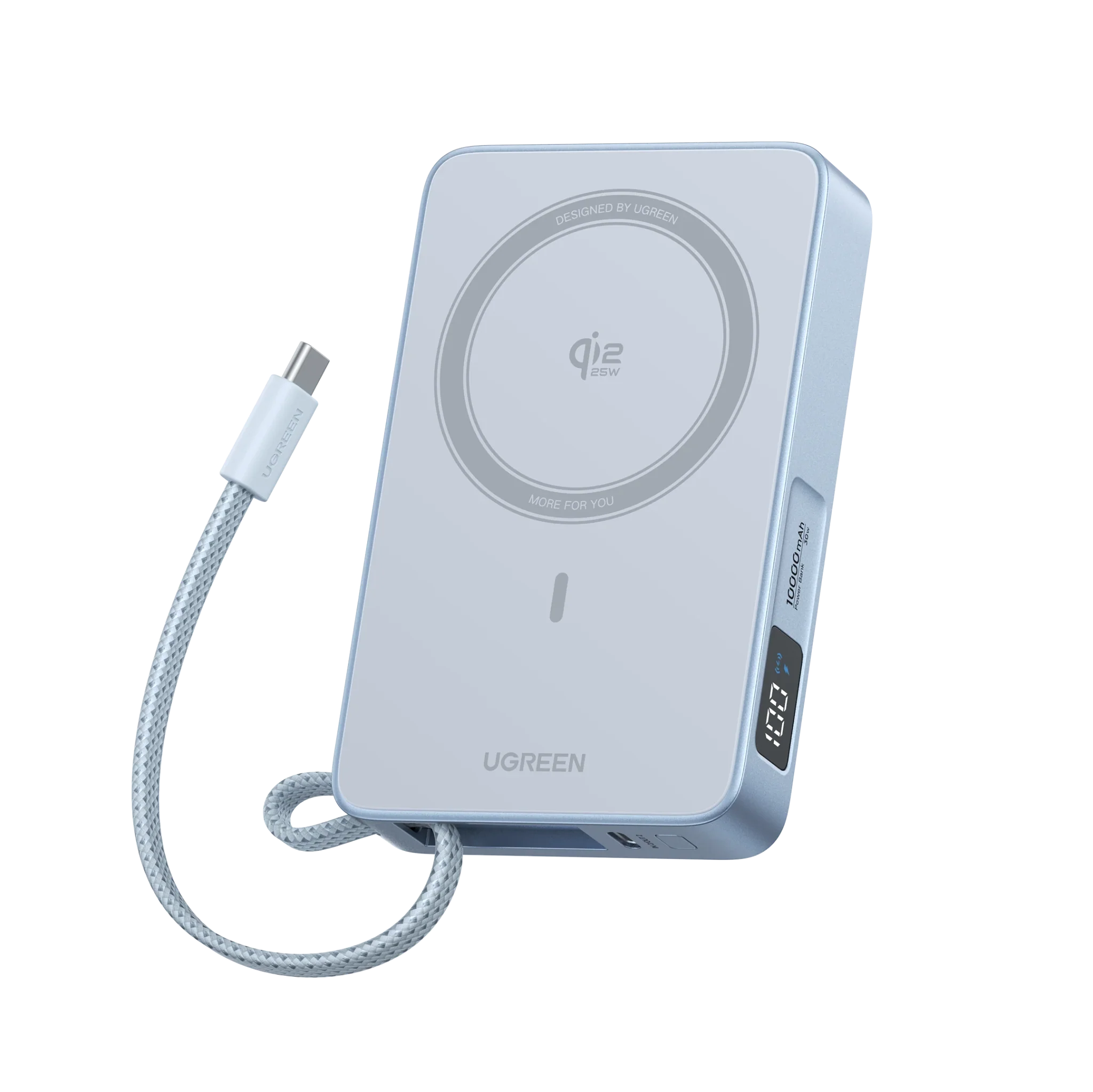 UGREEN MagFlow Magnetic Wireless Power Bank (10000mAh, Qi2 25W, MagSafe-compatible)