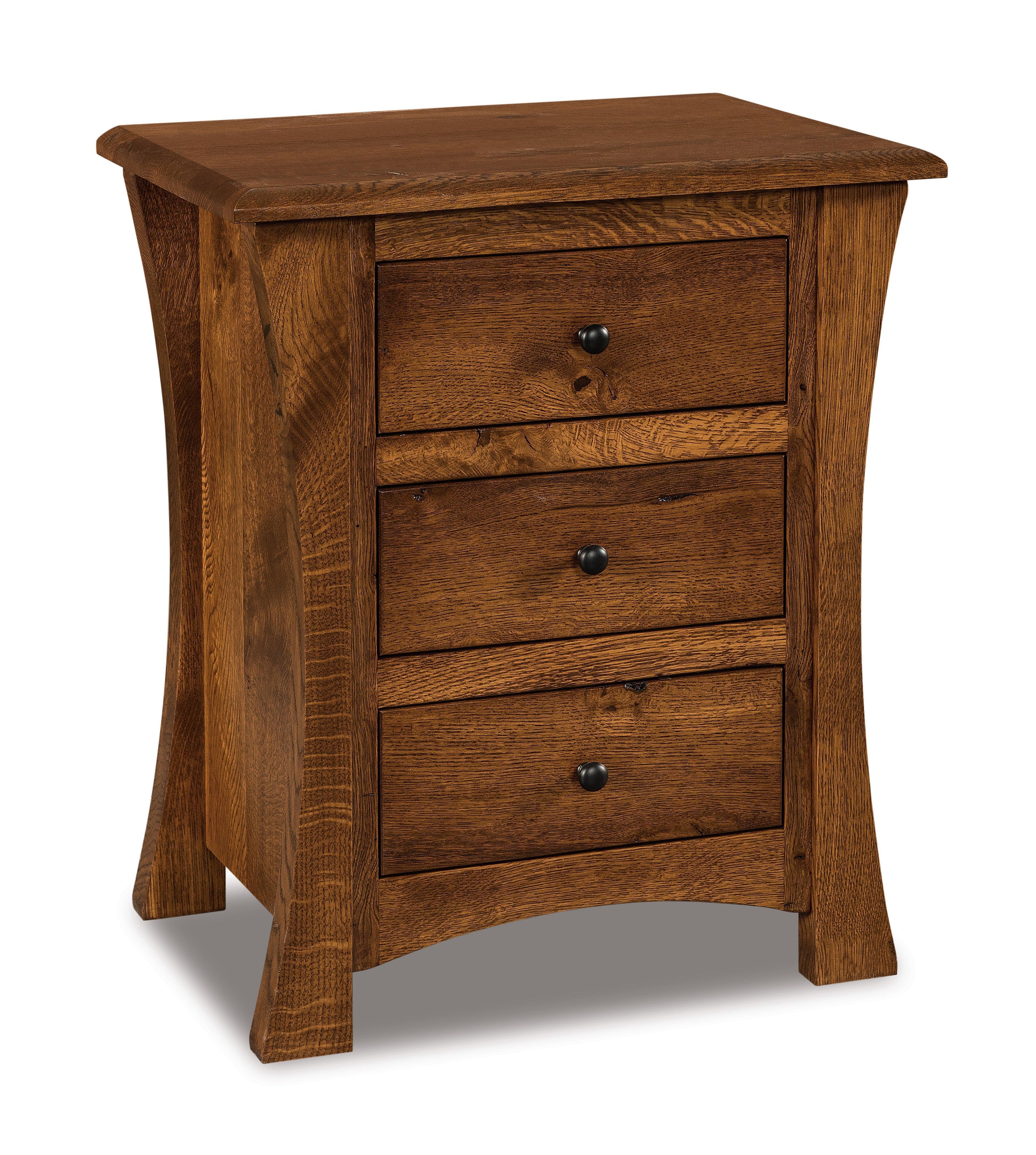 Amish Matison Three Drawer Nightstand