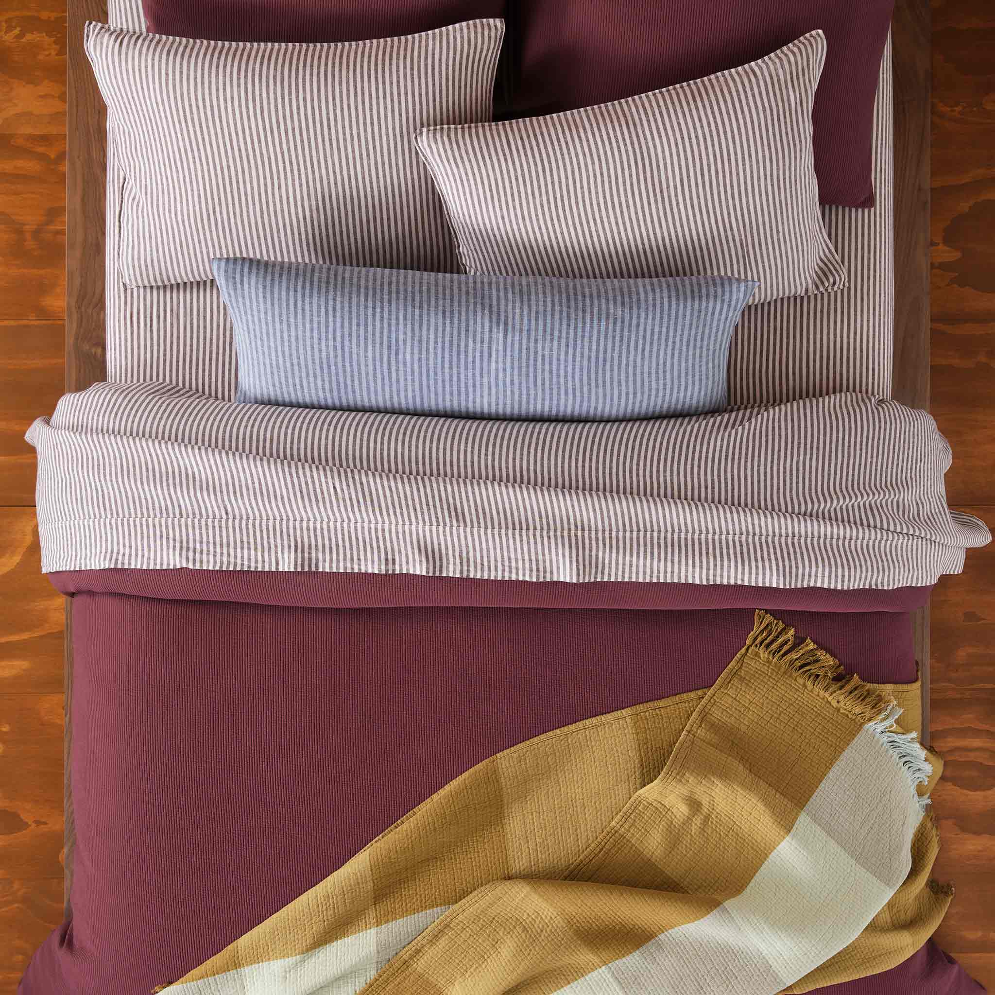 Washed European Linen Lumbar Pillow Cover