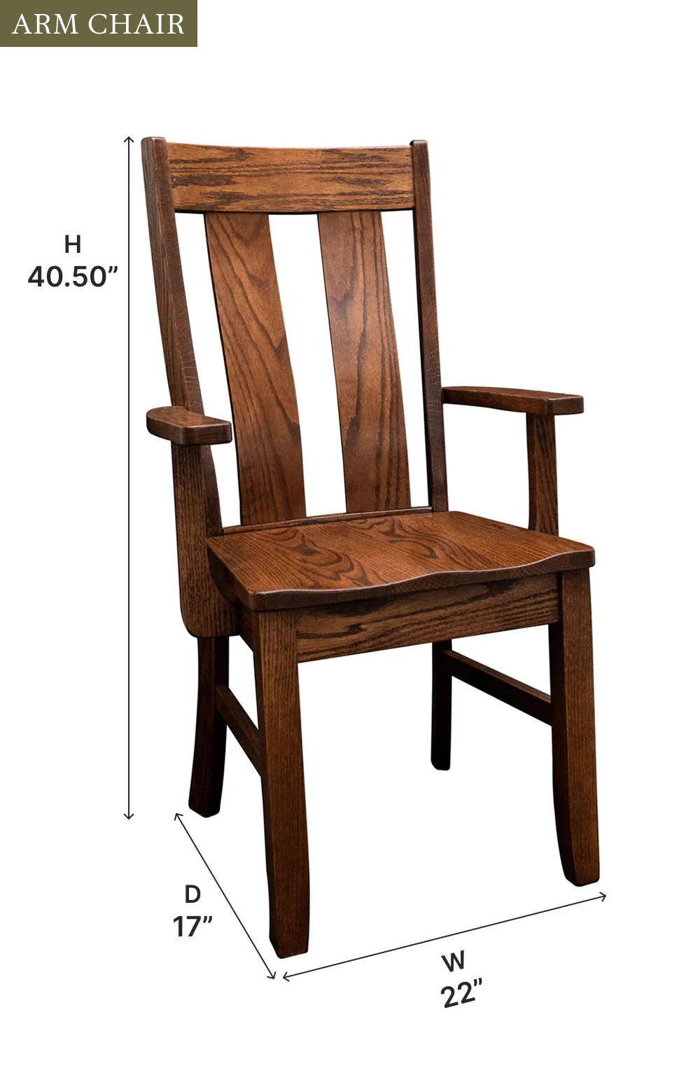 Amish Garrison Dining Chair - Quick Ship