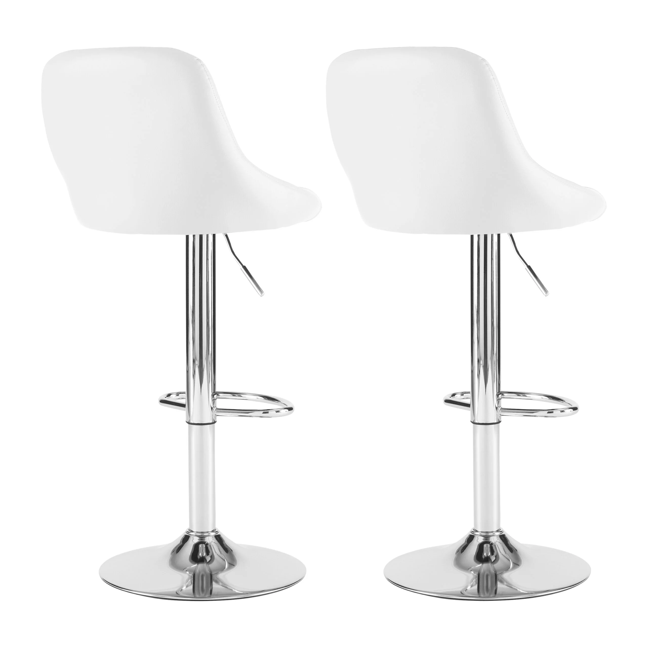 White Leather Bar Stool