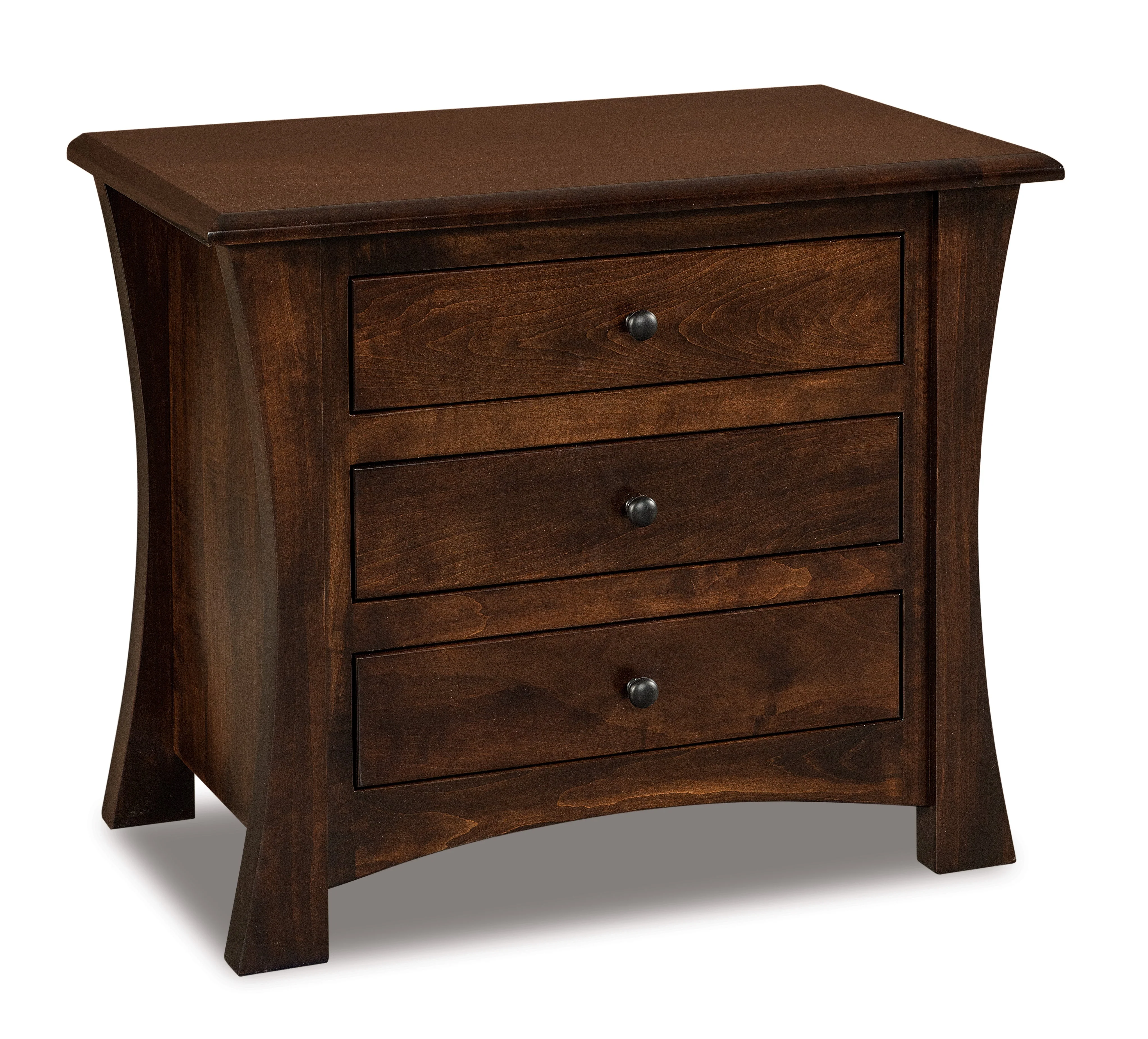Amish Matison Three Drawer Nightstand