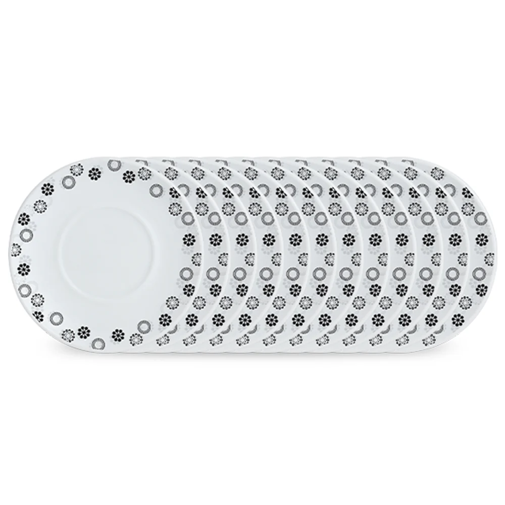 Larah By Borosil Universe Saucer Set, 12 pc