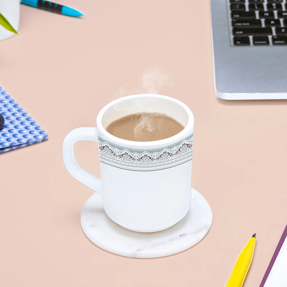 Larah by Borosil Classic Mug Set, 240ml x 6