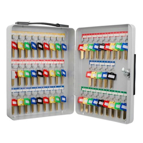 Barska CB12948 50 Keys Lock Box Grey with Carrying Handle