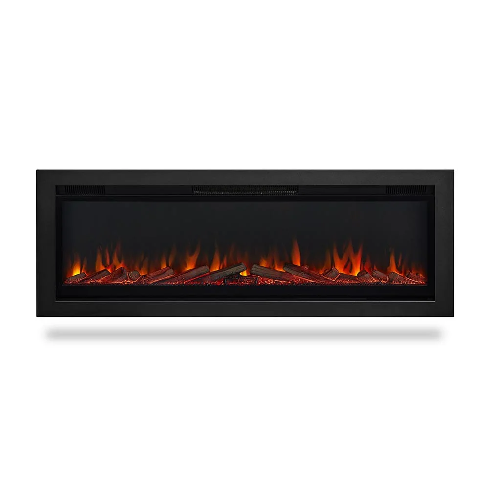 Real Flame 65-in Recessed/Wall Mounted Linear Infrared Electric Fireplace