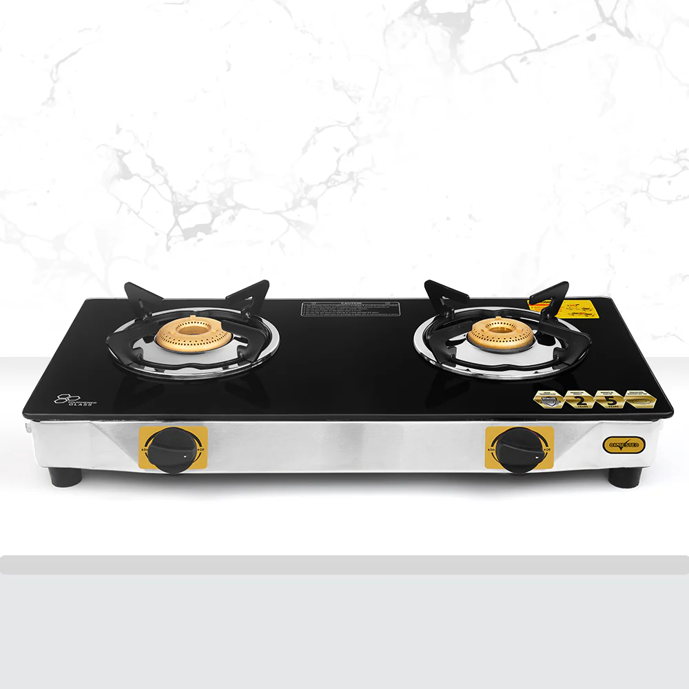 Borosil Blaze Glass-top Gas stove, 2 Burners