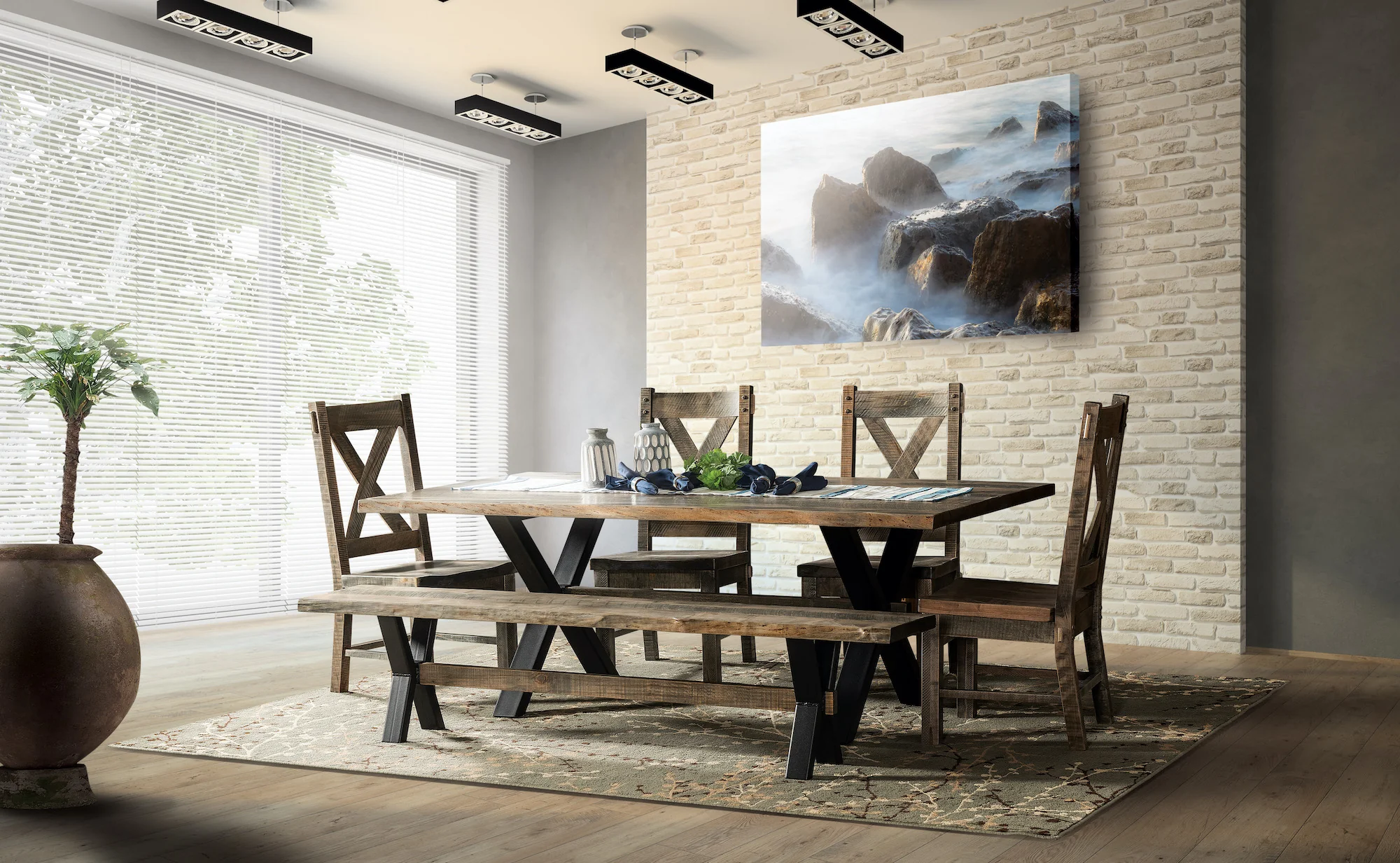 Amish El Dorado Trestle Table