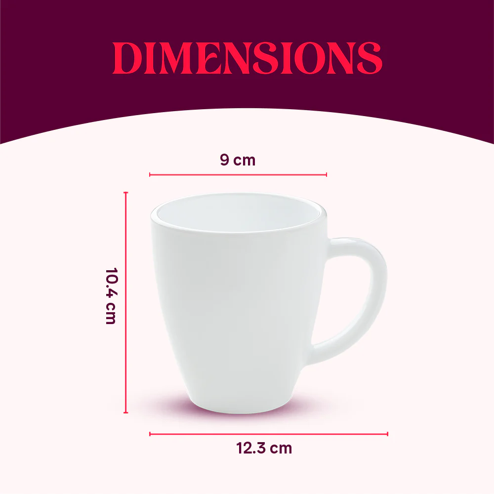 Larah By Borosil Amer Mug, 390ml