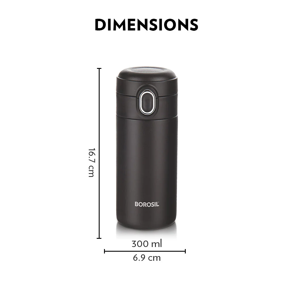 Borosil Traveller Mug, 300ml