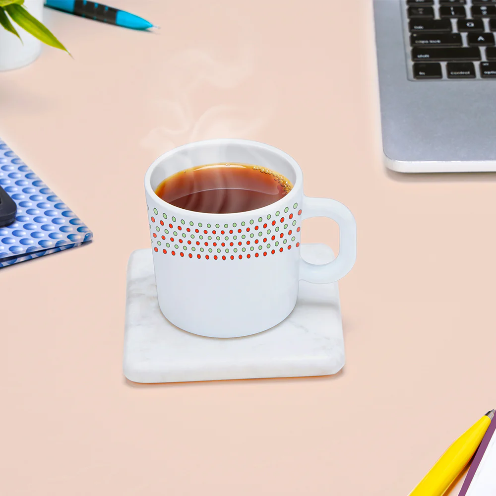 Larah by Borosil Waltz Mug Set, 180ml x 6