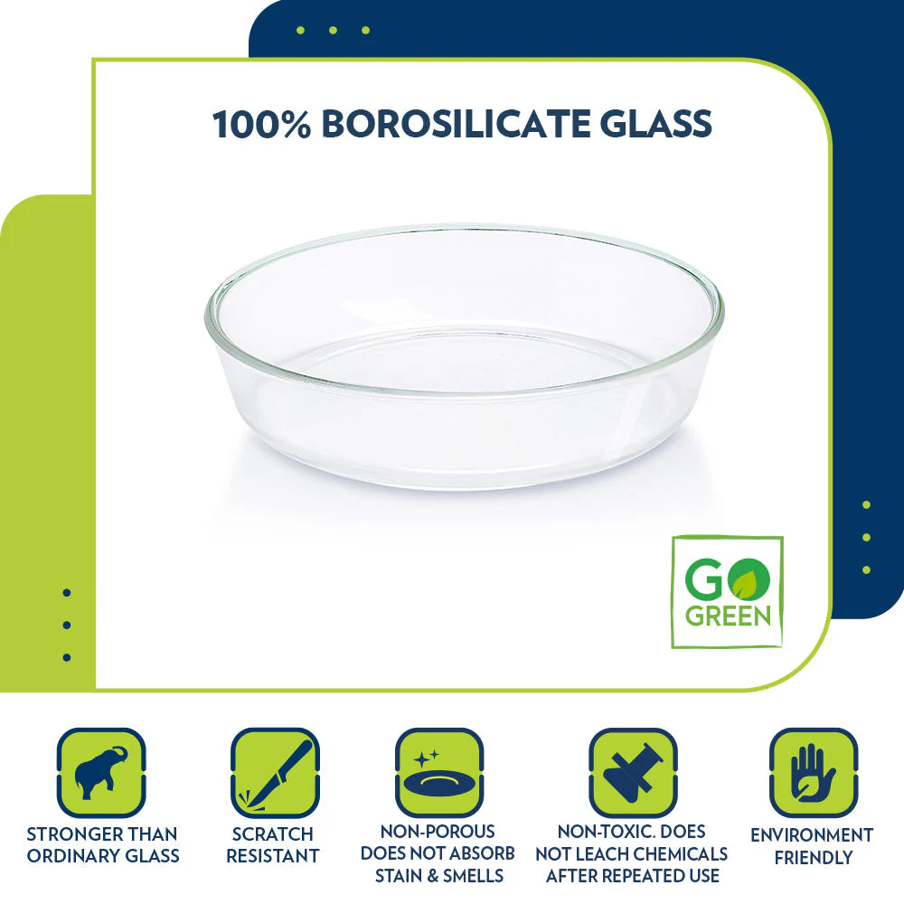 Borosil Round Dish, 2L