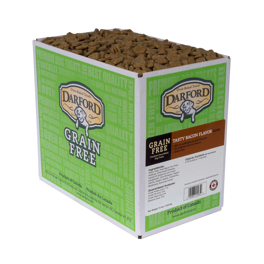 Darford® Grain Free Tasty Bacon Flavor Minis Dog Treats 15 Lbs