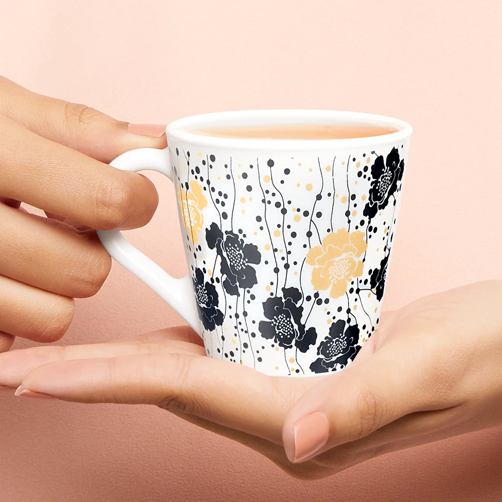 Larah by Borosil Novelty Dreamer Mug Set, 160ml x 6