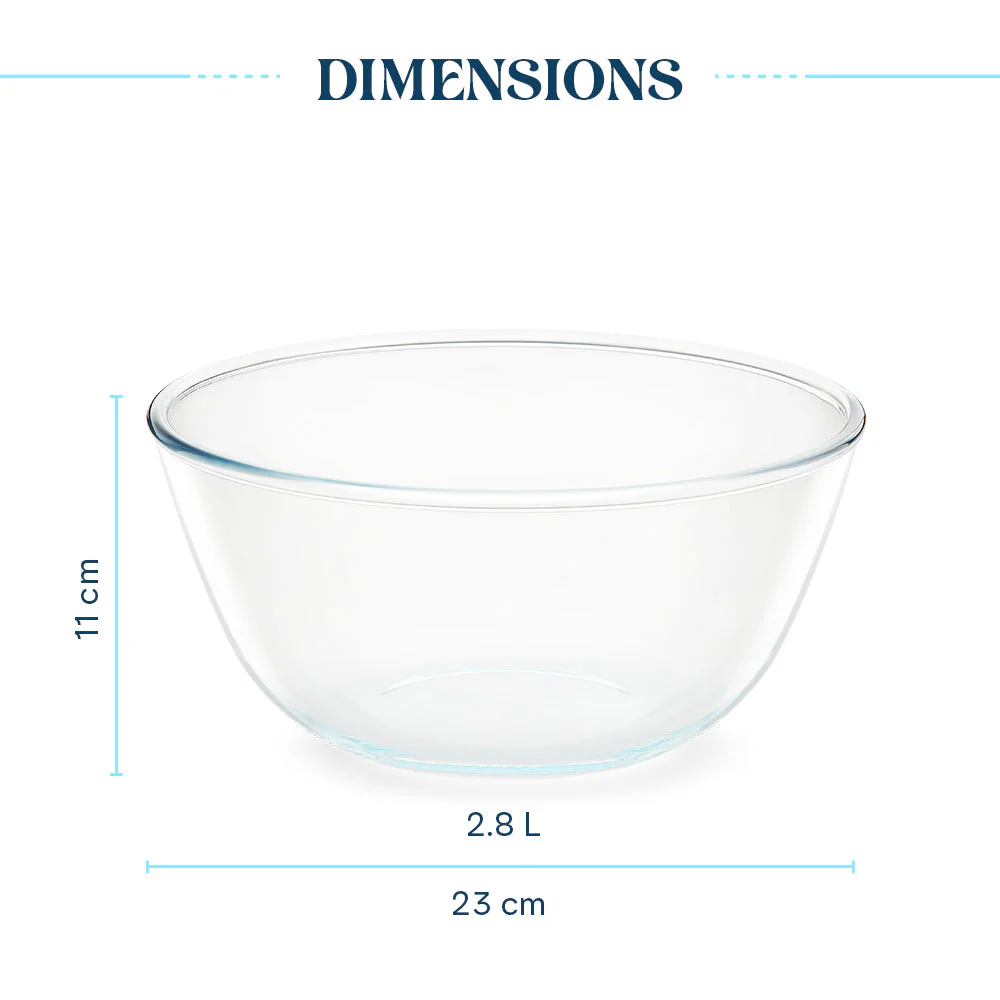 Larah Everyday Glass Bowls, 2.8L