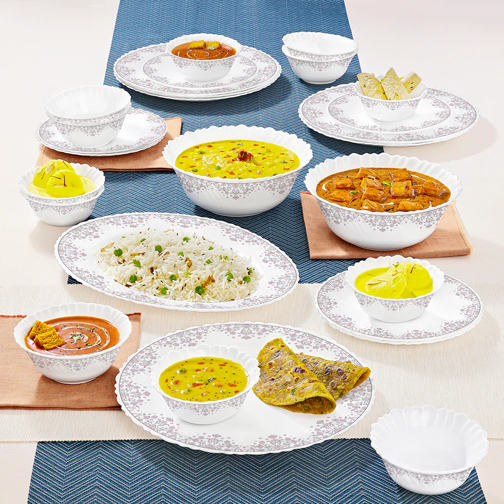 Larah by Borosil Lark Dinner Set, 27 pc