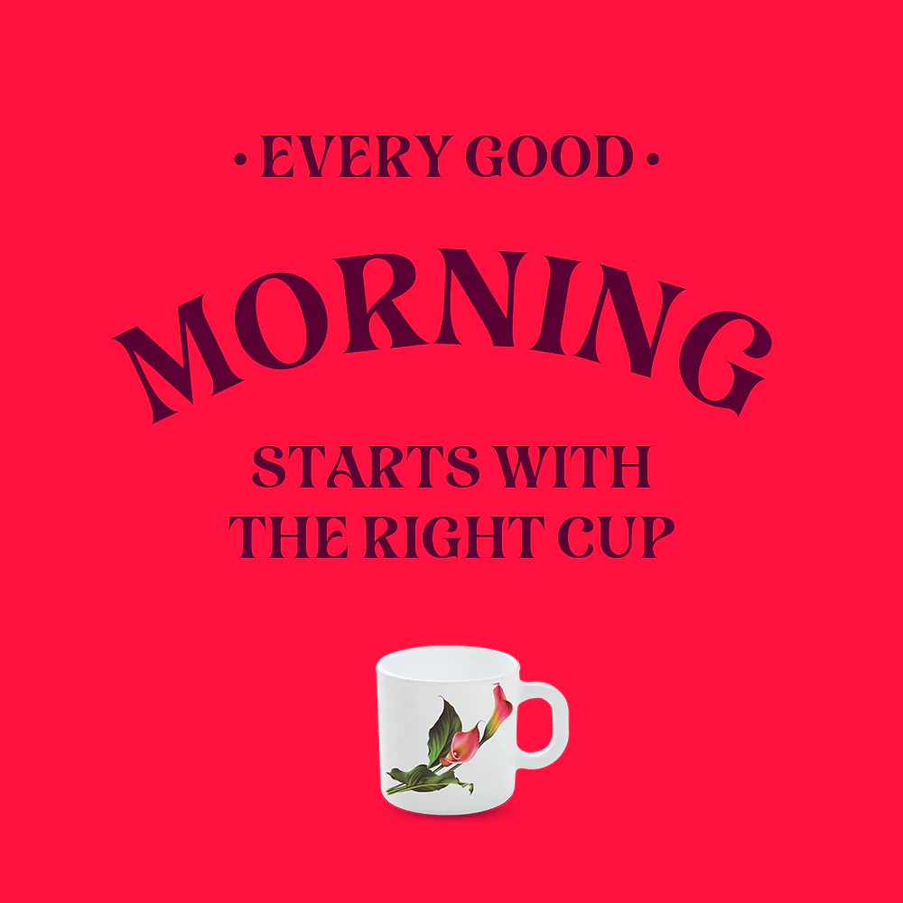 Larah by Borosil Stargazer Mug Set, 100ml x 6