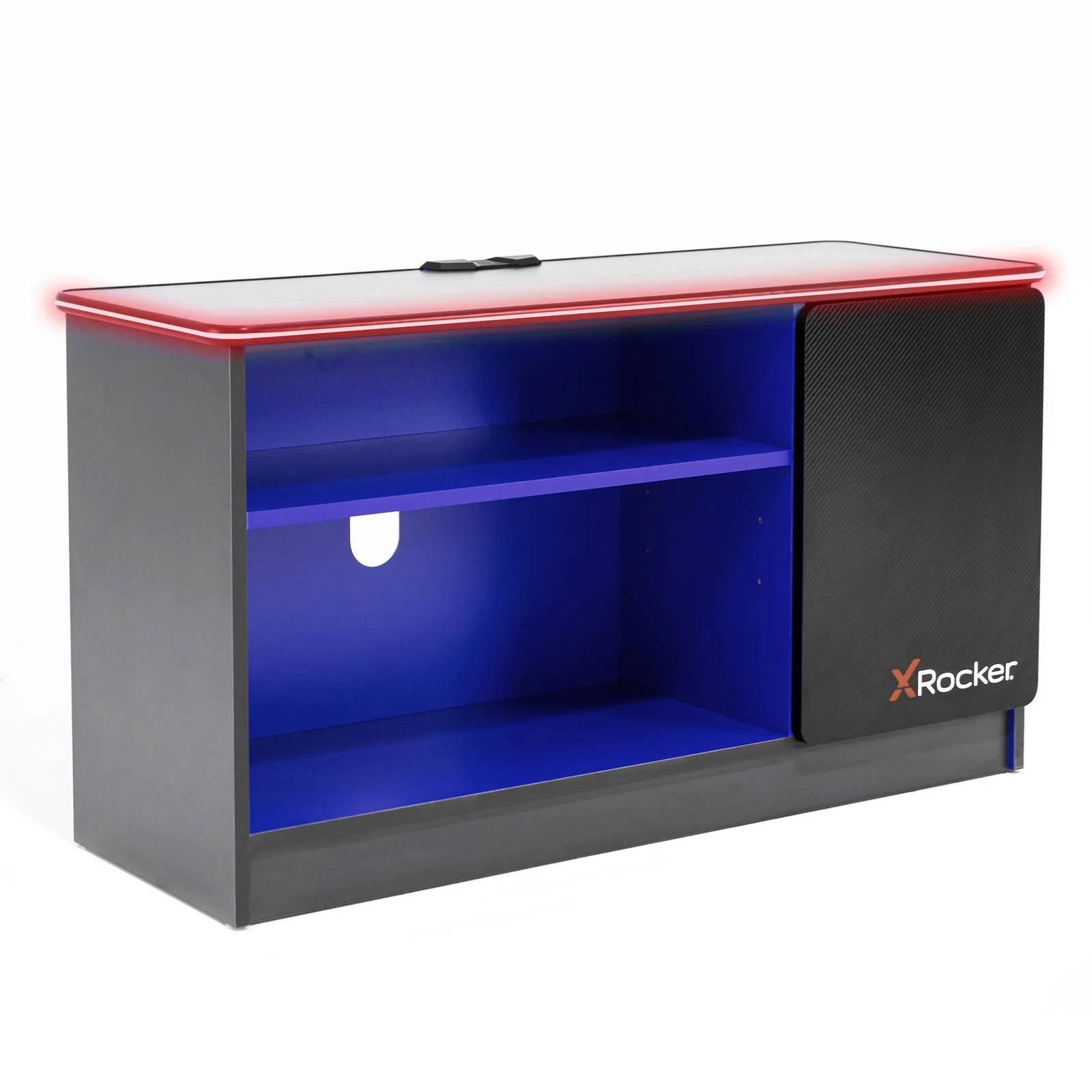 Carbon-Tek LED TV Media Unit - Grey / Blue RGB