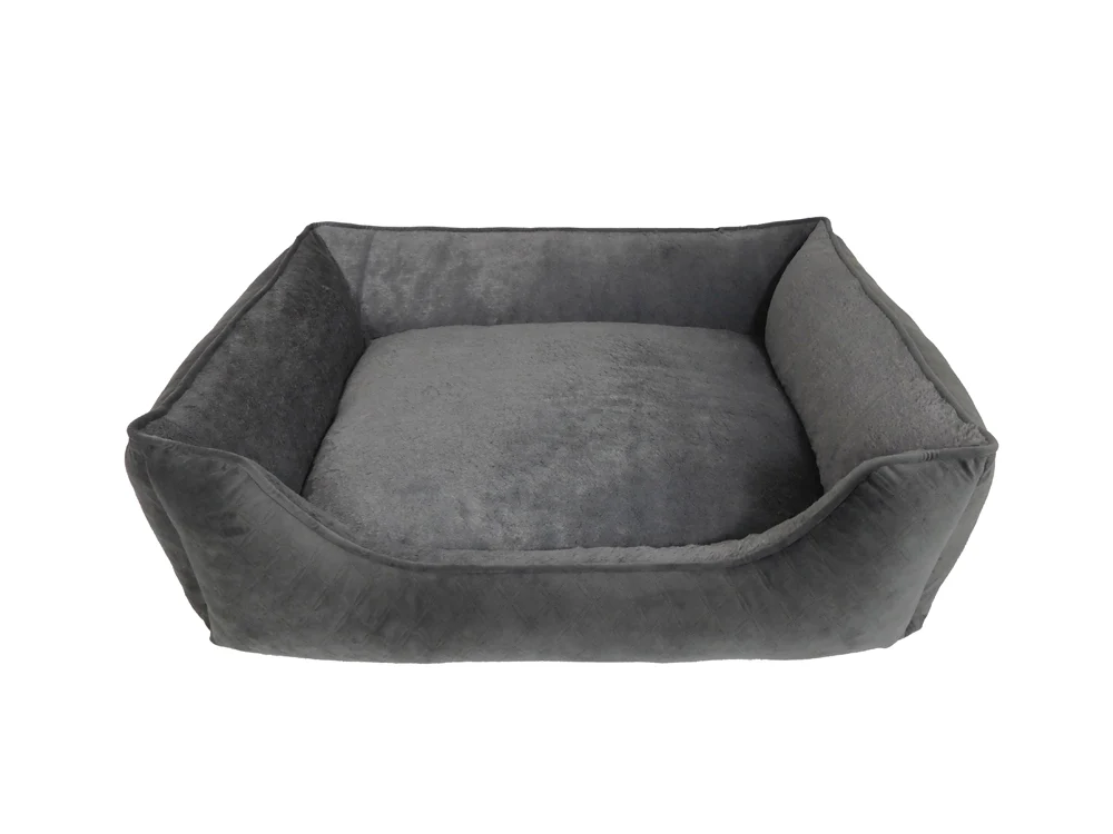 Rover Rest™ Max Deluxe Lounger Dog Bed Gunmetal Grey 33 X 25 X 10 Inch