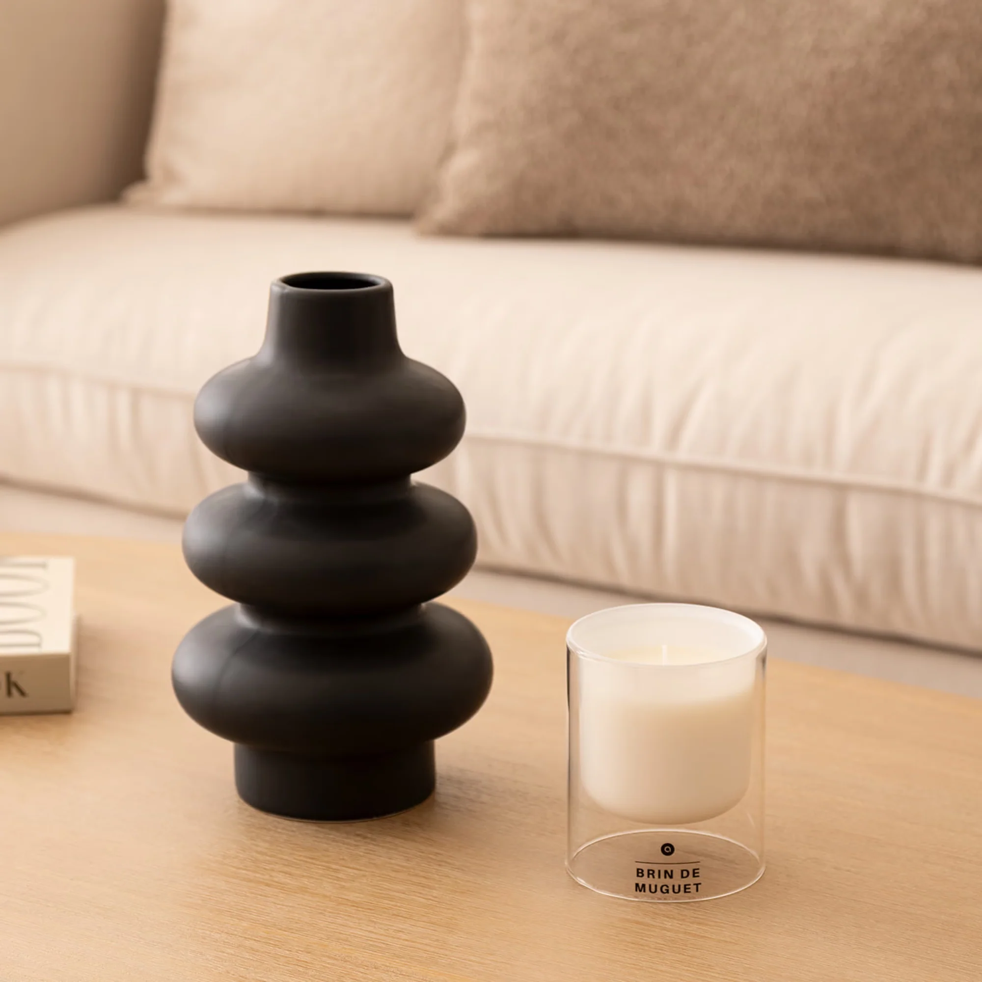 Atmosphera 220g Ilan Lily of the Valley Scented Candle White