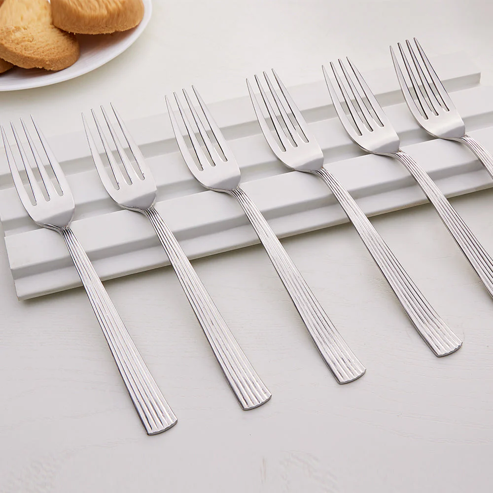 Borosil Vintage Dinner Fork, Set of 6-19.5 cm