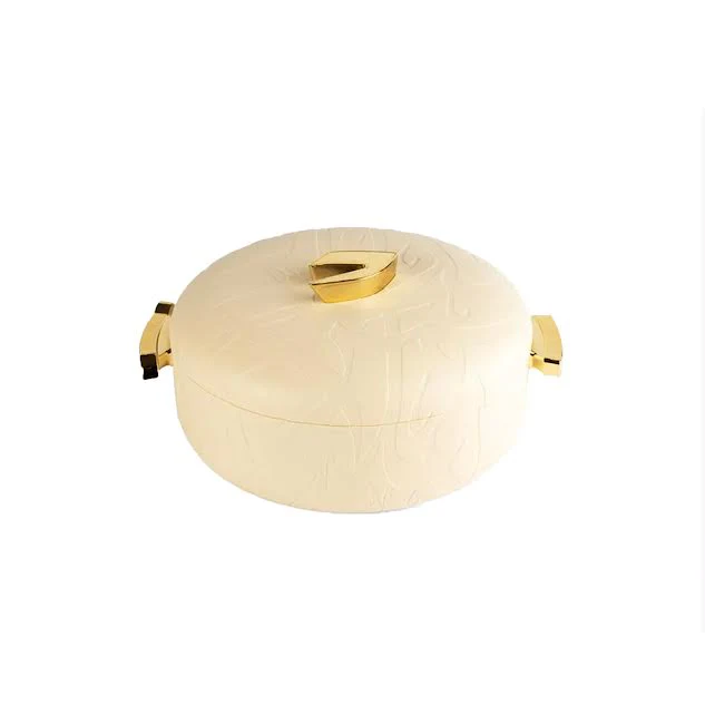 3 Piece Insulated Food Warmer Set with Lids Cream