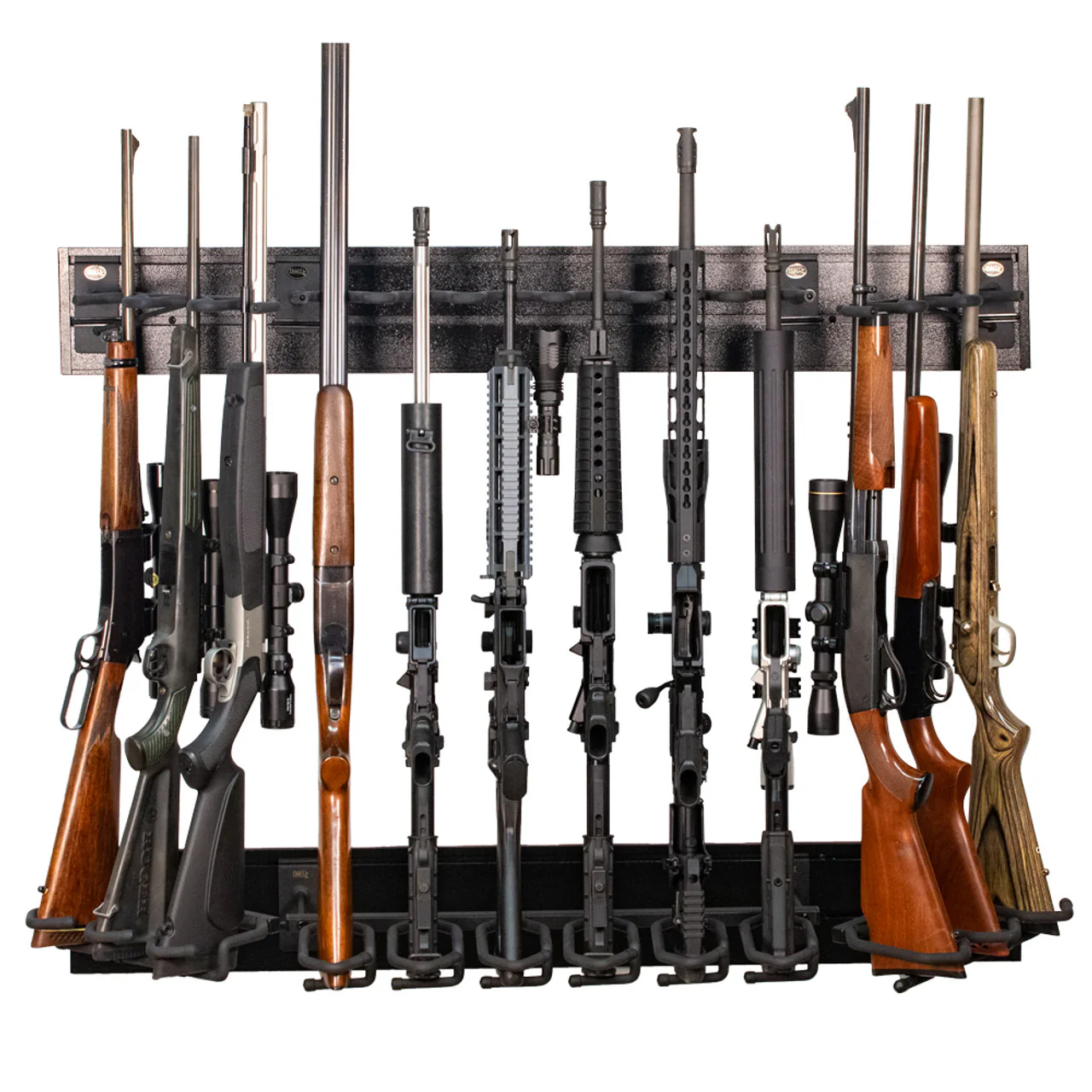 Hold Up Displays Rifle Rack Slatwall Display Package Black HD91-B