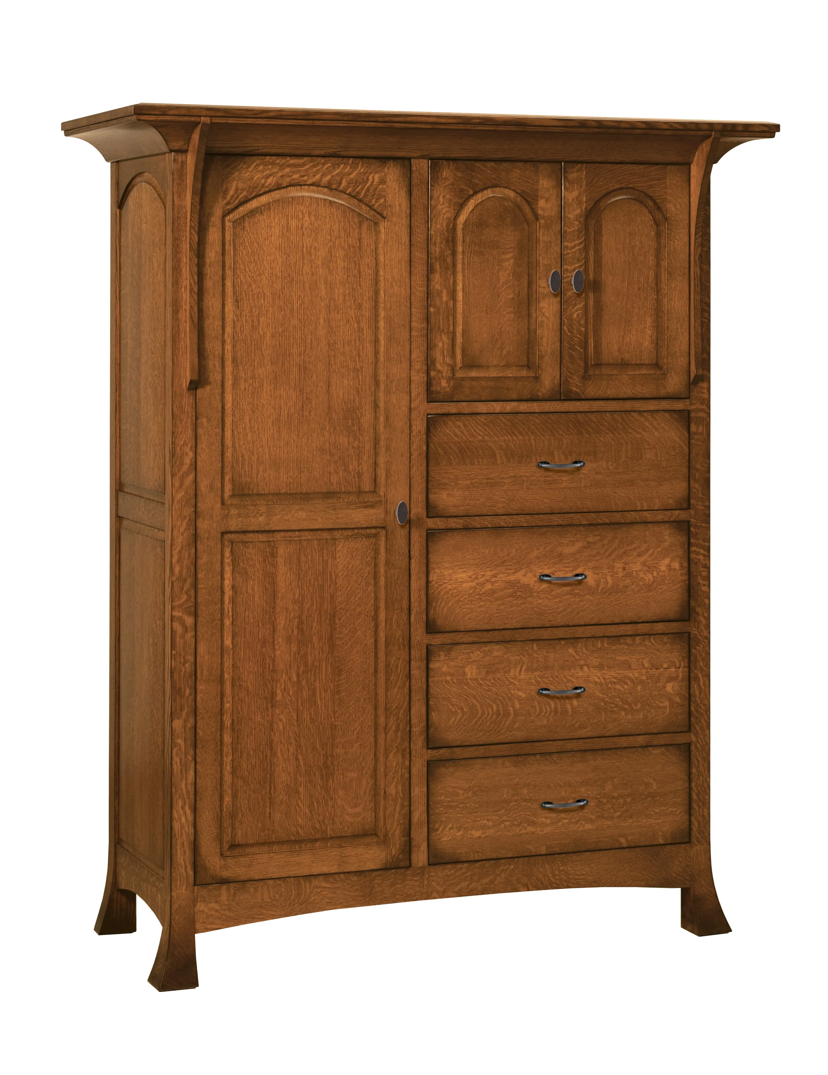 Amish Breckenridge Four Drawer Three Door Chifforobe