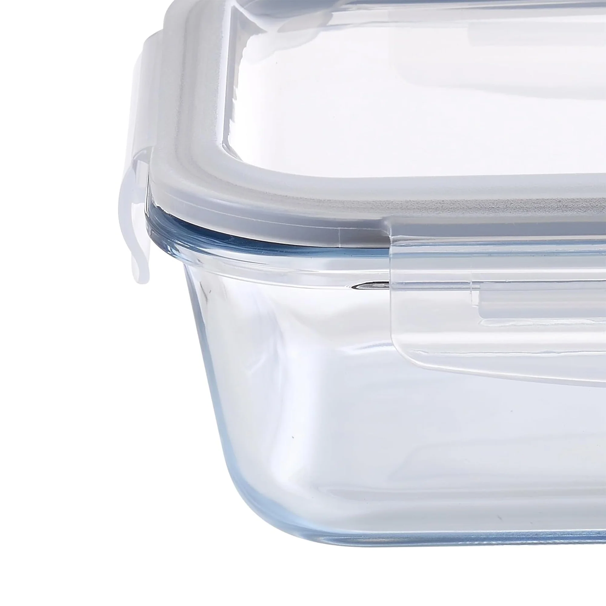 Aqua 5 Piece 1040ml Glass Food Storage Container Set Clear