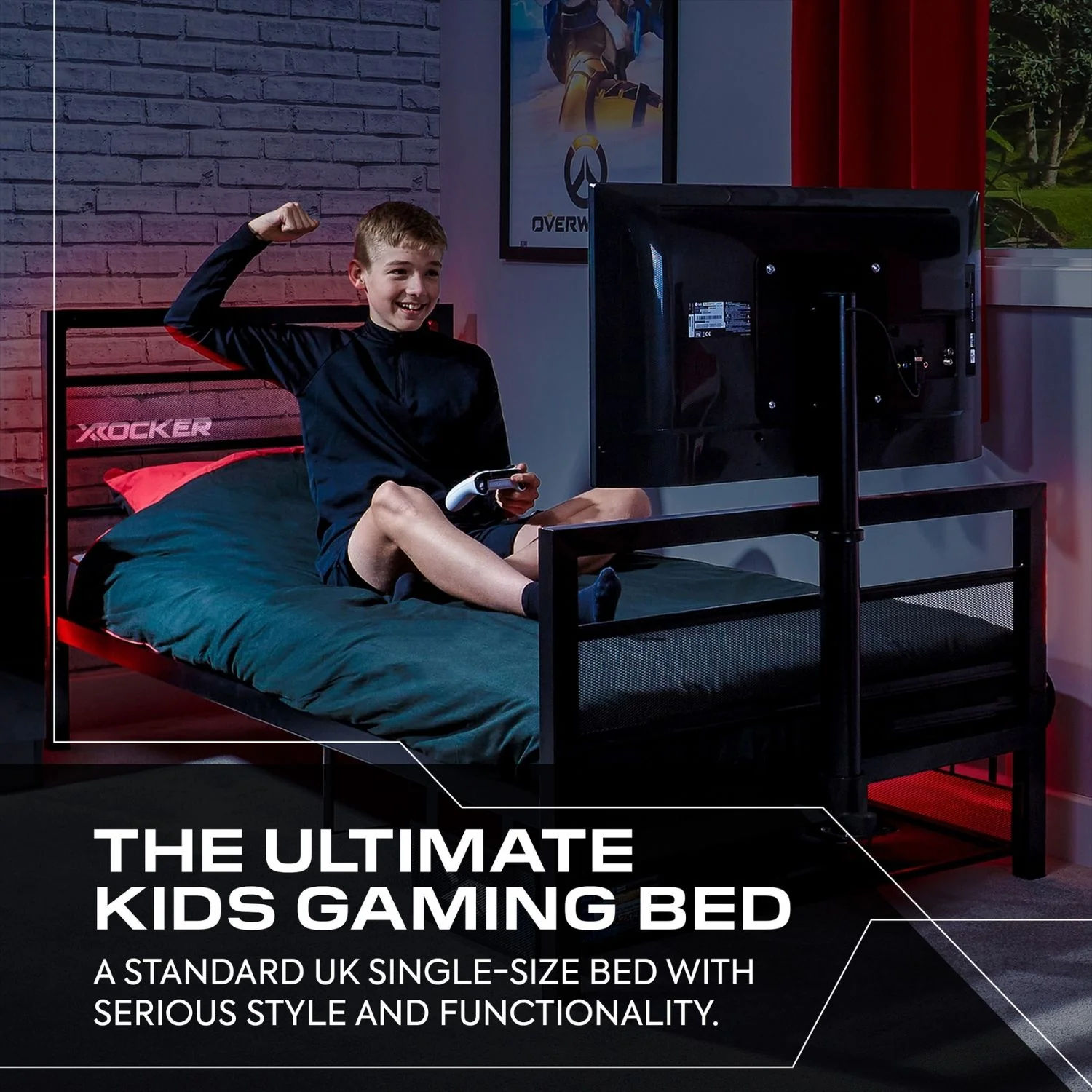 Basecamp Single Gaming TV Bed - Black
