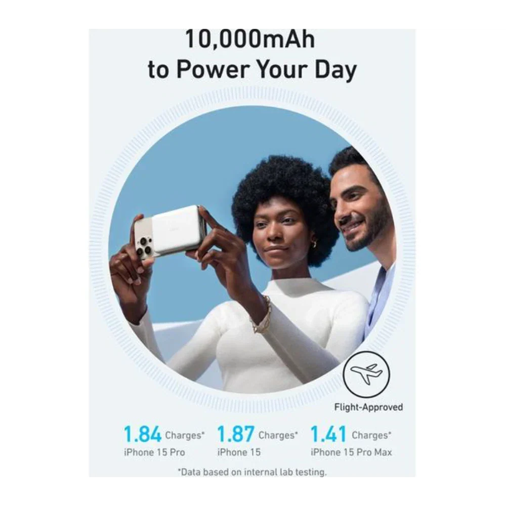 Anker MagGo Slim Wireless Power Bank 10,000mAh - White | A1664H21