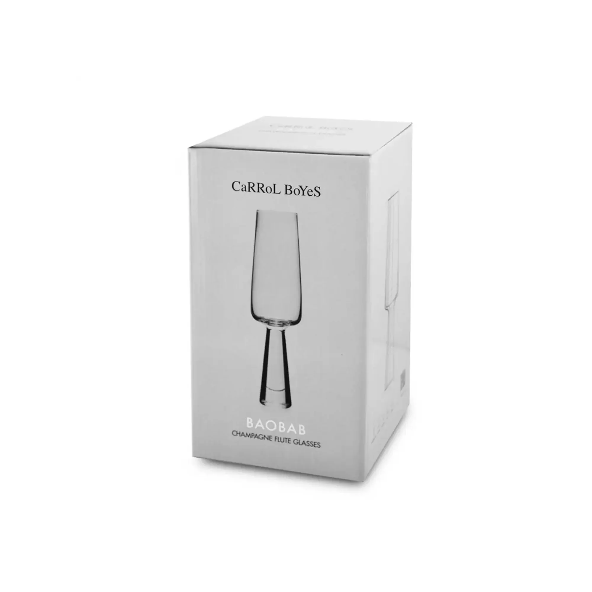 Carrol Boyes 4 Piece Baobab Champagne Glass Set Clear